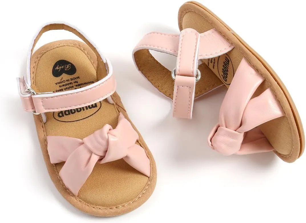 Infant Baby Girls Sandals Summer Open Toe Wedding Princess Dress Shoe Soft Sole Baby Shoes for Newborn Girl