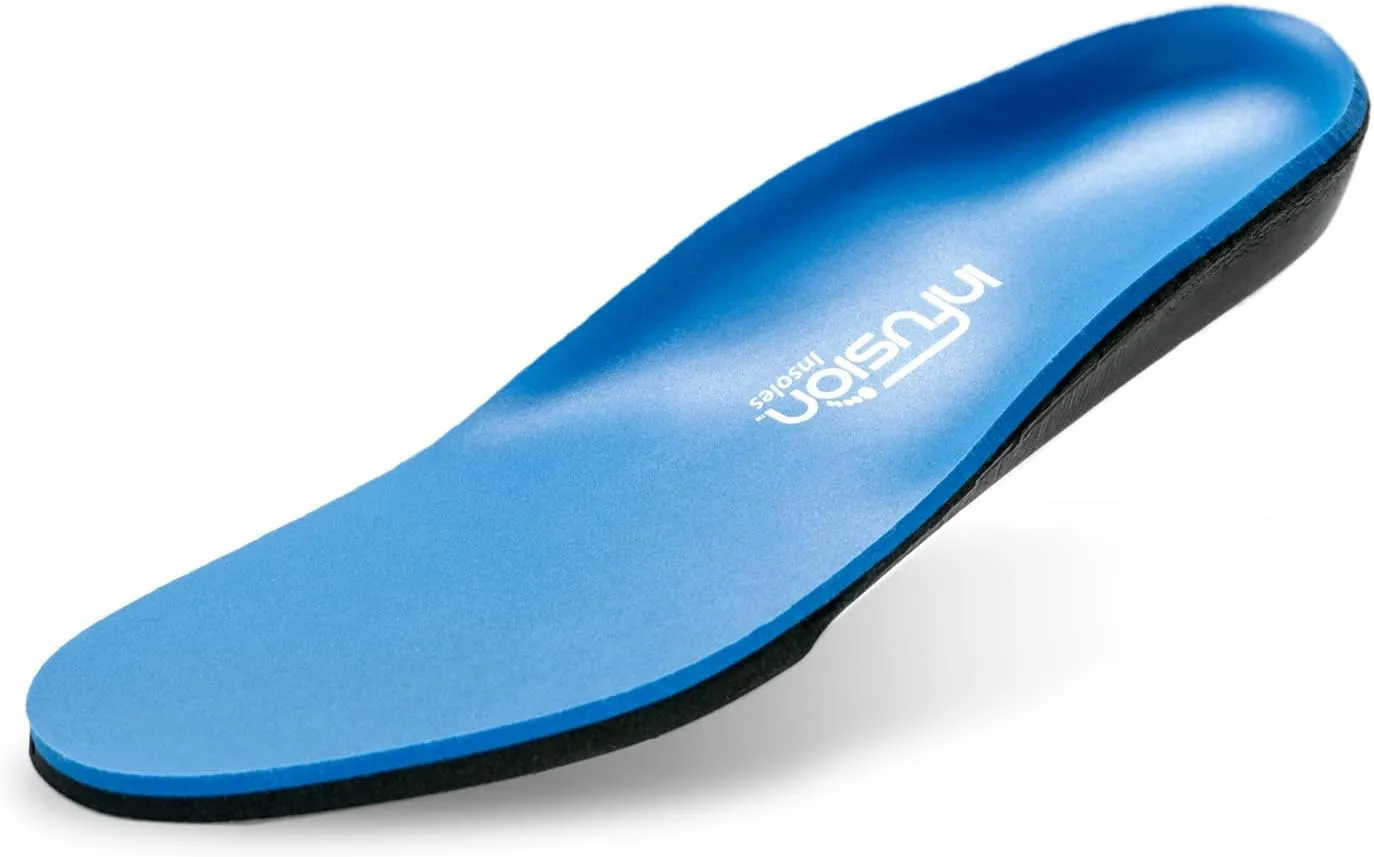 Infusion Ultra-Soft Shoe Insoles: Padded Foot Orthotic Inserts for Ultimate Cushion by Infusion Insoles (XS: Men's 4-5 | Woman's 5-7)