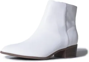 J. Adams Women's Viper Ankle Boots - Short Chunky Low-Heel Pointed-Toe Block Booties, Comfortable and Stylish for Everyday Wear