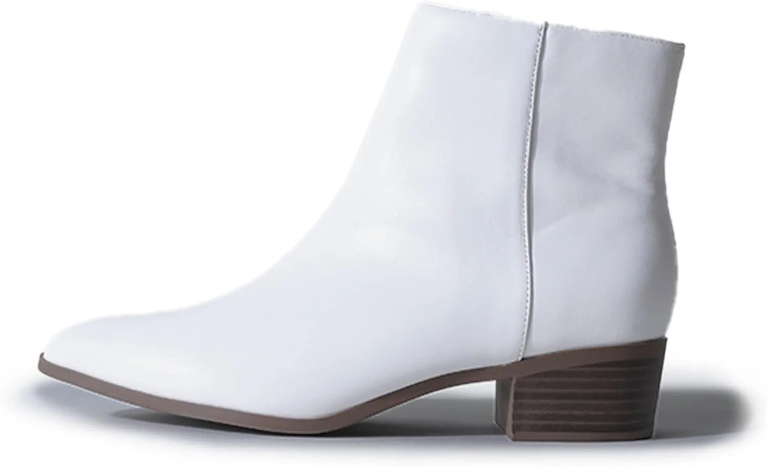 J. Adams Women's Viper Ankle Boots - Short Chunky Low-Heel Pointed-Toe Block Booties, Comfortable and Stylish for Everyday Wear