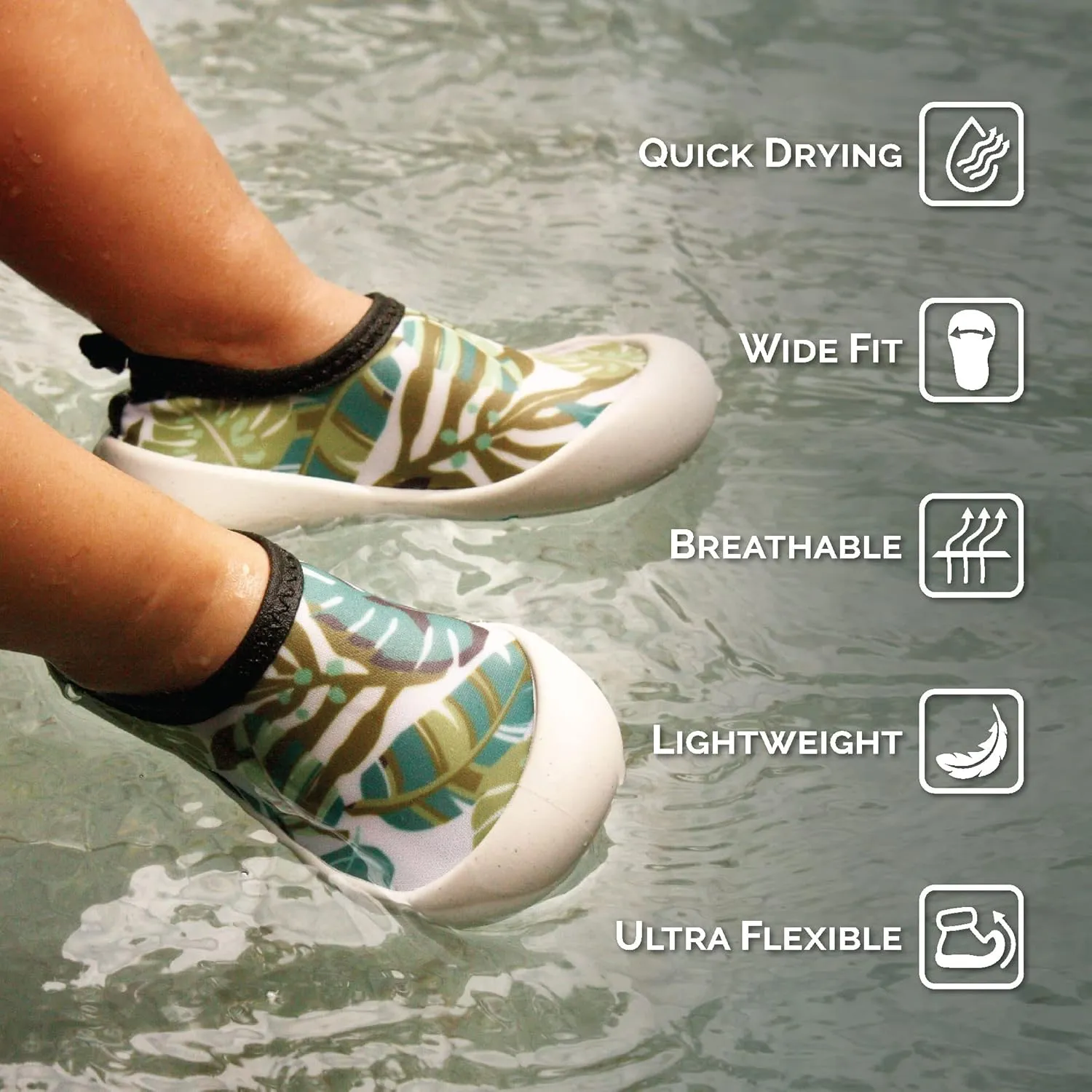 JAN & JUL Quick-Dry Water Shoes for Baby & Toddler with Flexible Soles