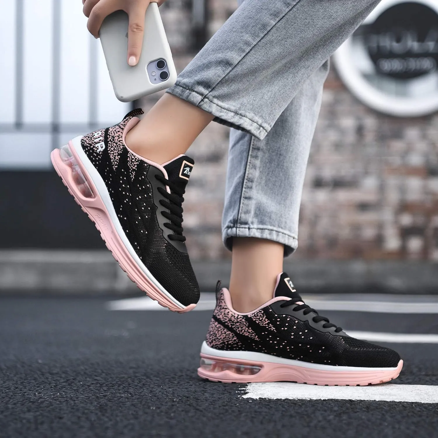 JARLIF Women's Lightweight Athletic Running Shoes Breathable Sport Air Fitness Gym Jogging Sneakers (Size5.5-11)
