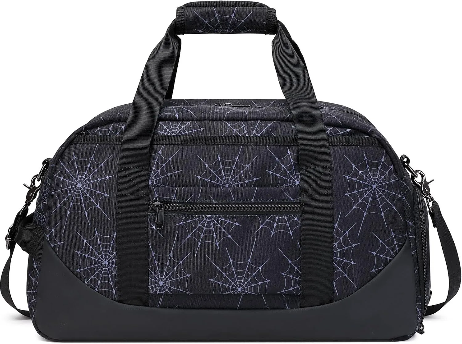JIANYA Kids Overnight Duffle Bag Spider Sports Gym Bag with Shoe Compartment & Wet Pocket, Carry On Weekender Travel Bag, Black