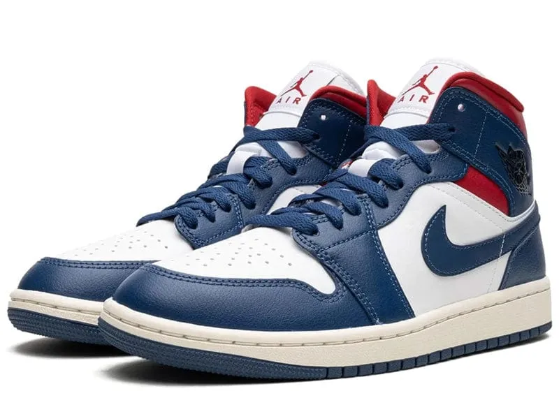 JORDAN 1 MID FRENCH BLUE GYM RED