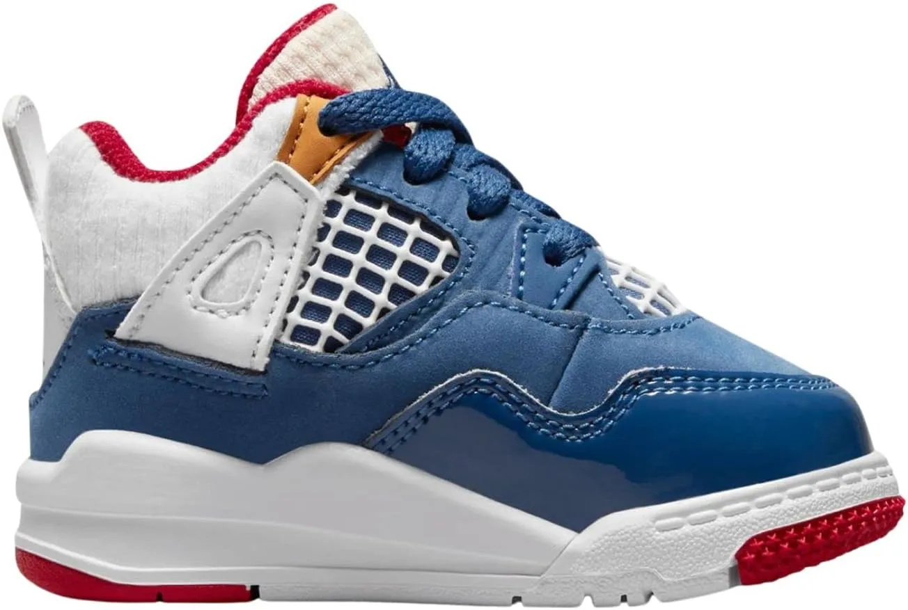 Jordan Toddler's 4 Retro Messy Room French Blue/White-Gym Red (DR6951 400)
