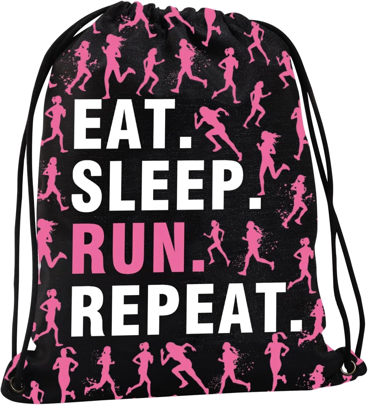 JYTAPP Runner Gifts Running Lover Gifts Eat Sleep Run Repeat Marathon Drawstring Backpack Bag Track Gift Marathon Runner Gift