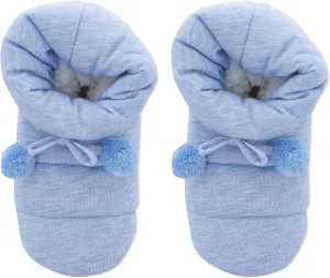 K. Bell Womens Soft and Dreamy Puffy Jersey Bootie Slippers, ML, Blue
