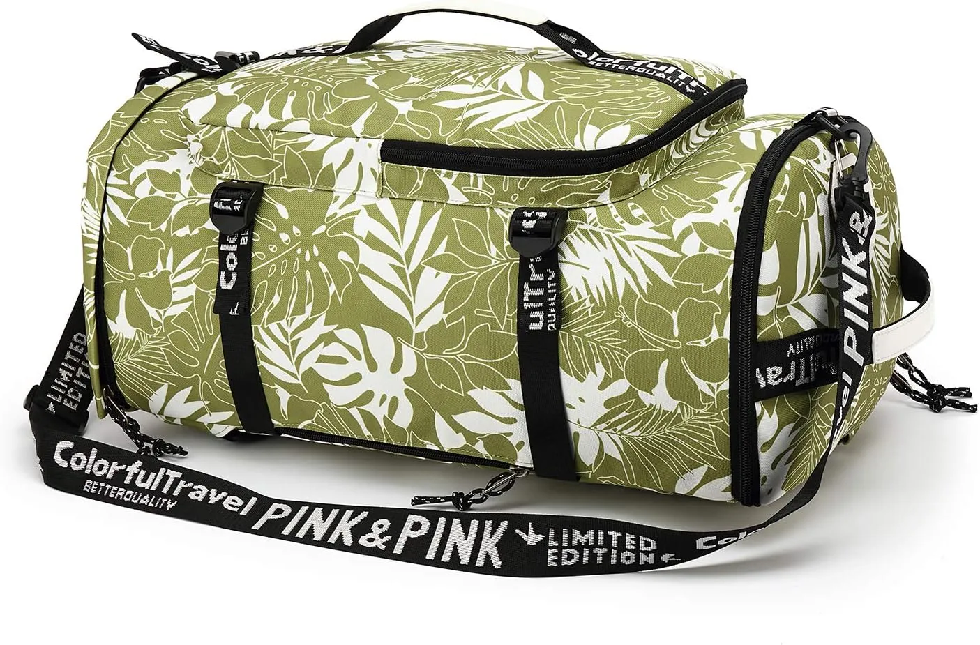 Kalesi Gym Duffle Bag Backpack 4-Way Waterproof with Shoes Compartment for travel Sport Hiking laptop (olive-green)