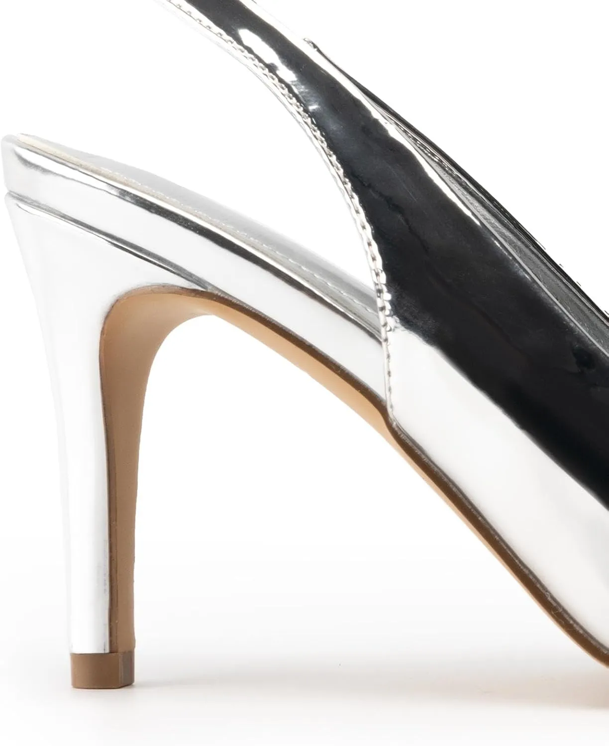 KaroNairy Stiletto Heels for Women Pointed Toe Slingback Heels Closed Toe mid Heel Wedding Dress Pumps Shoes with Buckles