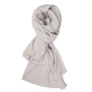 Kashwere Kash-ease Ultra Soft Bone and Light Grey Heathered Weekend Shawl