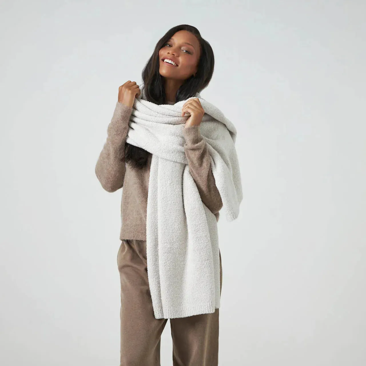 Kashwere Lounge Ultra Soft Bone Everyday Shawl