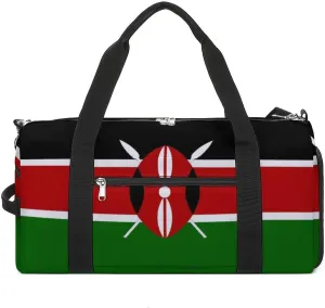 Kenyan Flag Gym Bag-Workout Organizer with Water Resistant Compartments for Gym Lovers