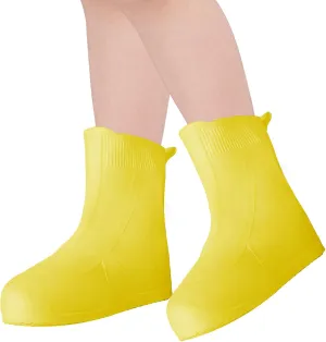 Kid Rain Silicone Shoe Covers, Anti-Slip Wear-Resistant and Portable Waterproof Shoe Covers, Kid Shoe Covers for Outdoor Home Travel Rain Boots