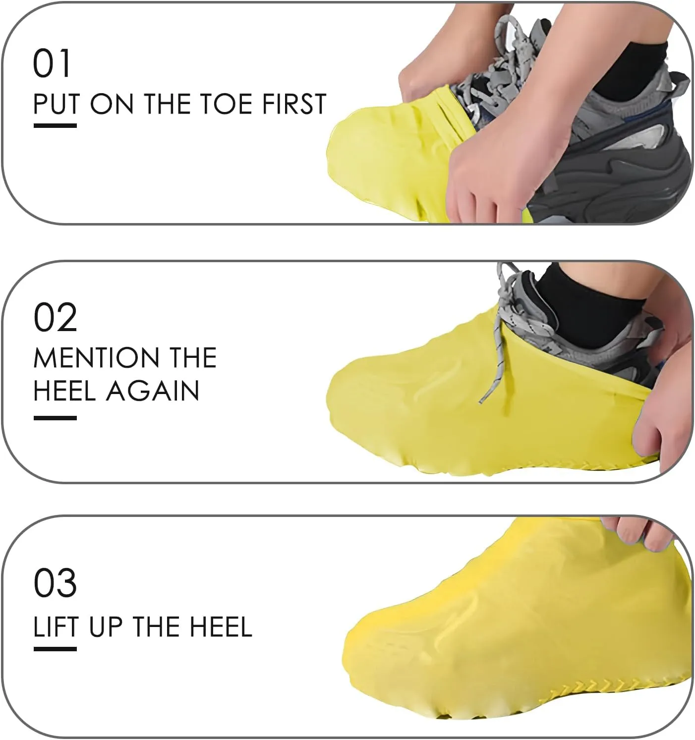 Kid Rain Silicone Shoe Covers, Anti-Slip Wear-Resistant and Portable Waterproof Shoe Covers, Kid Shoe Covers for Outdoor Home Travel Rain Boots