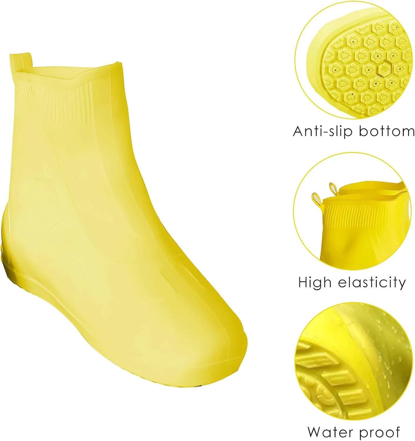 Kid Rain Silicone Shoe Covers, Anti-Slip Wear-Resistant and Portable Waterproof Shoe Covers, Kid Shoe Covers for Outdoor Home Travel Rain Boots