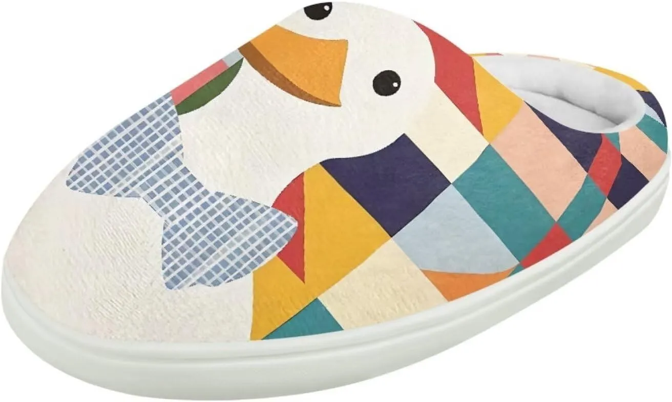 Kids Animals Cotton Slippers Warm Cozy Furry Slippers Anti-Skid Plush Outdoor Winter Slippers for Litter Kid US 9-15