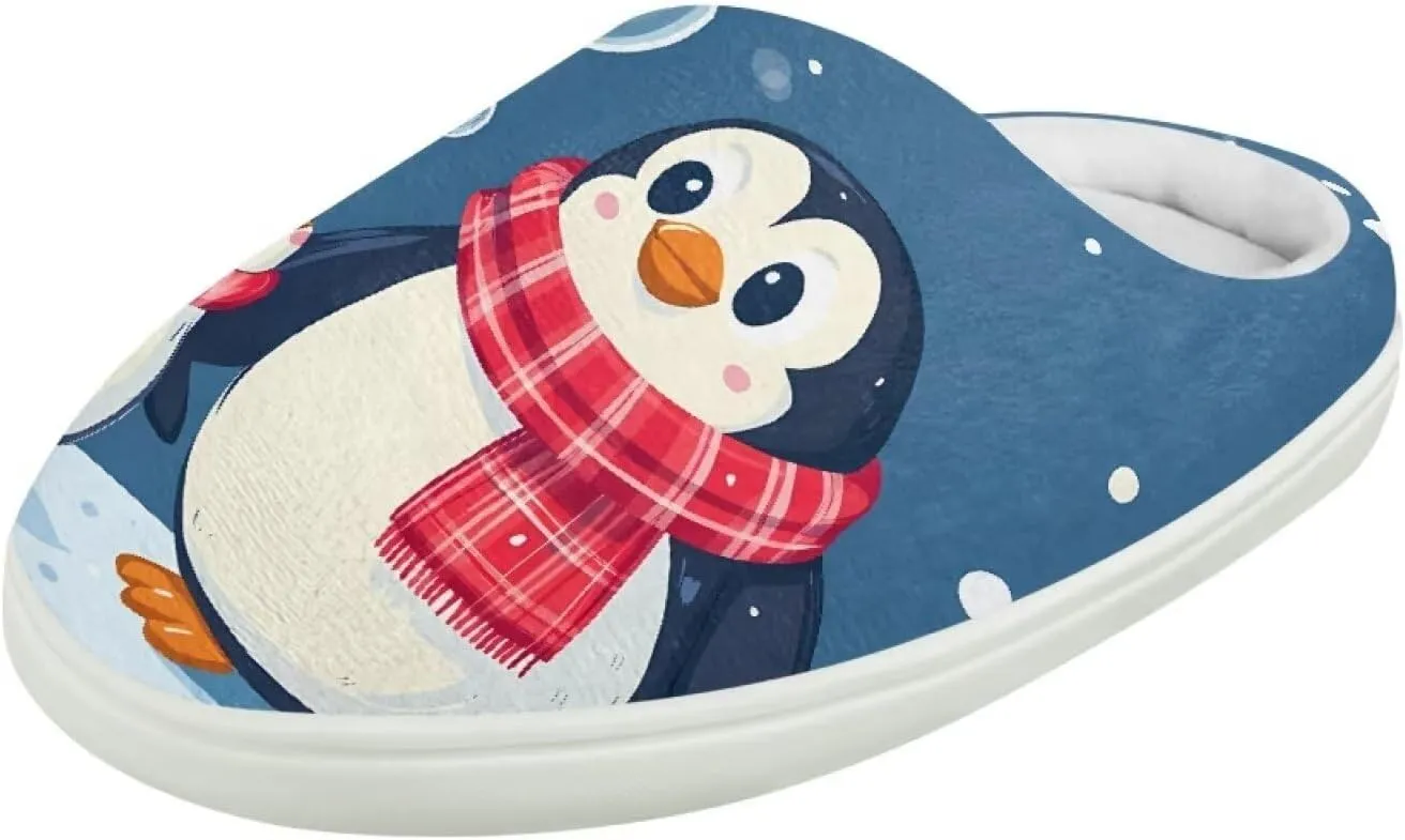 Kids Animals Cotton Slippers Warm Cozy Furry Slippers Anti-Skid Plush Outdoor Winter Slippers for Litter Kid US 9-15
