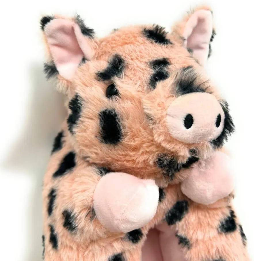 Kids Funny Soft Fuzzy Animal Slippers, Cute Cozy Non-Slip House Shoes for Boys & Girls, Shoe Size 1-4
