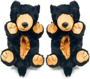 Kids Funny Soft Fuzzy Animal Slippers, Cute Cozy Non-Slip House Shoes for Boys & Girls, Shoe Size 1-4