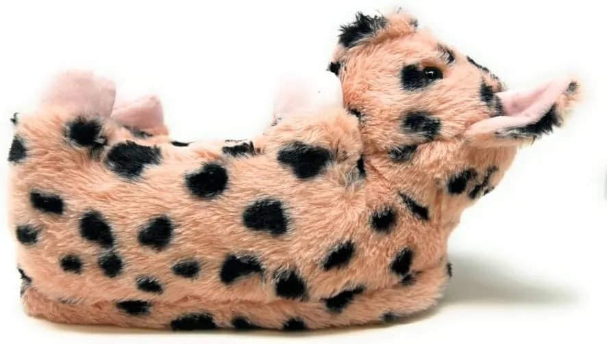 Kids Funny Soft Fuzzy Animal Slippers, Cute Cozy Non-Slip House Shoes for Boys & Girls, Shoe Size 1-4