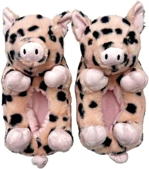 Kids Funny Soft Fuzzy Animal Slippers, Cute Cozy Non-Slip House Shoes for Boys & Girls, Shoe Size 1-4