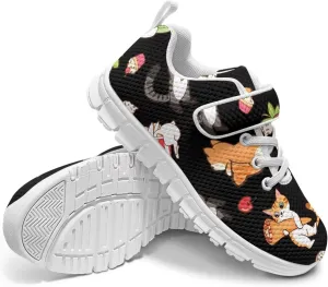 Kids Pickleball Sneakers Size 11 to 15,Boys Girls Spring Jogging Shoes Breathable Athletic Shoes with One Strap