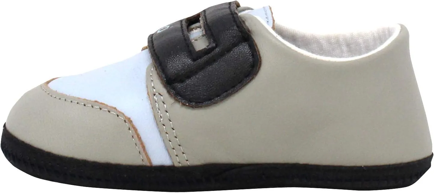 Kimi & Kai Boys First Walker Toddler Baby Colorblock Soft Sole Lambskin Leather Shoes