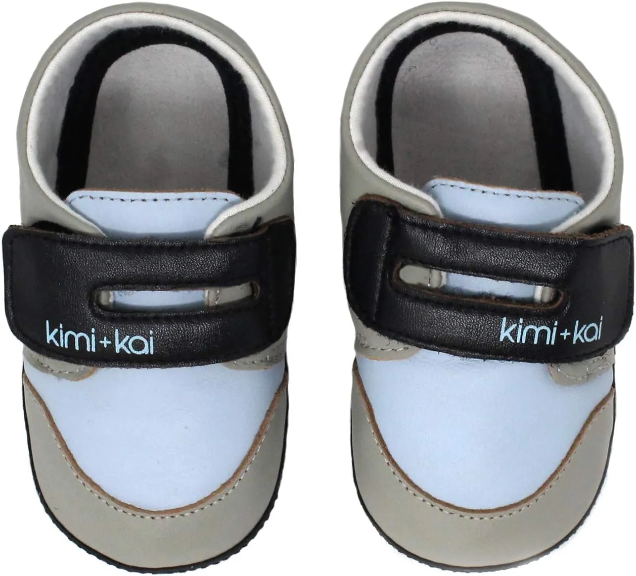 Kimi & Kai Boys First Walker Toddler Baby Colorblock Soft Sole Lambskin Leather Shoes