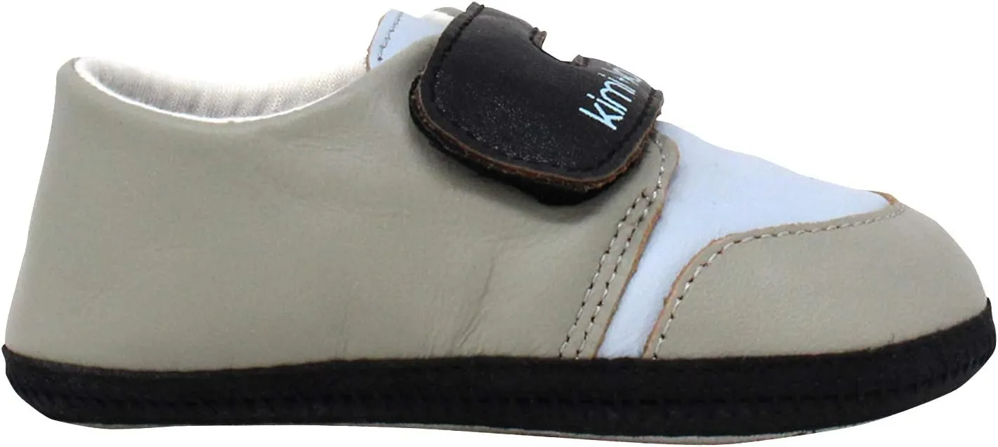 Kimi & Kai Boys First Walker Toddler Baby Colorblock Soft Sole Lambskin Leather Shoes