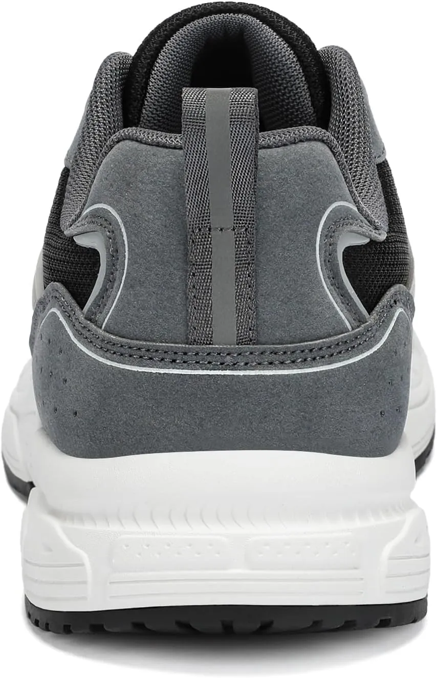 Kricely Men's Walking Shoes Breathable Tennis Running Shoes Lace Up Non Slip Sneakers Athletic Gym Sports Shoes for Men