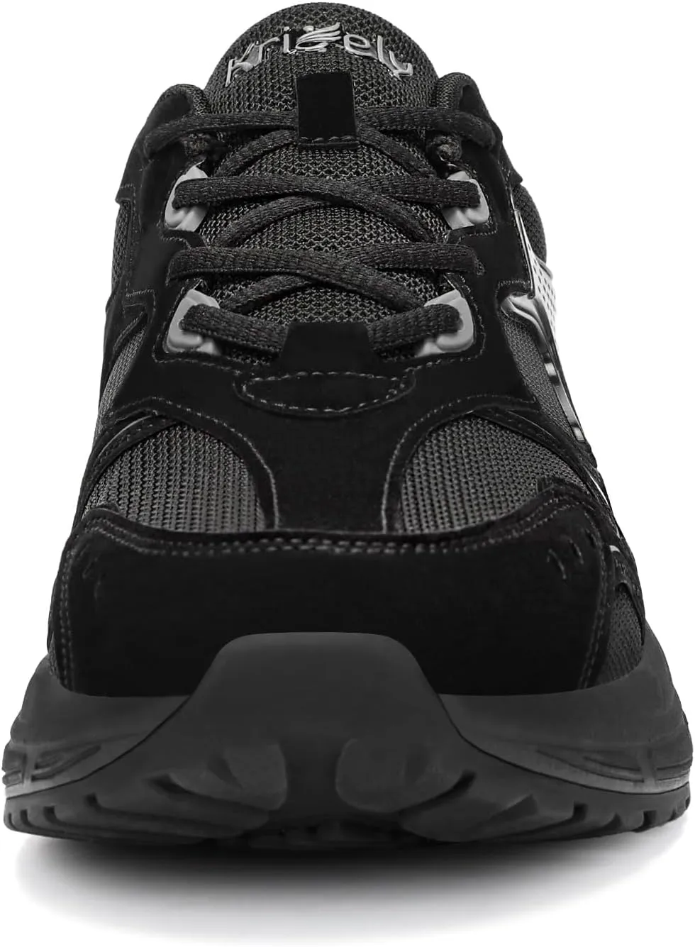 Kricely Men's Walking Shoes Breathable Tennis Running Shoes Lace Up Non Slip Sneakers Athletic Gym Sports Shoes for Men