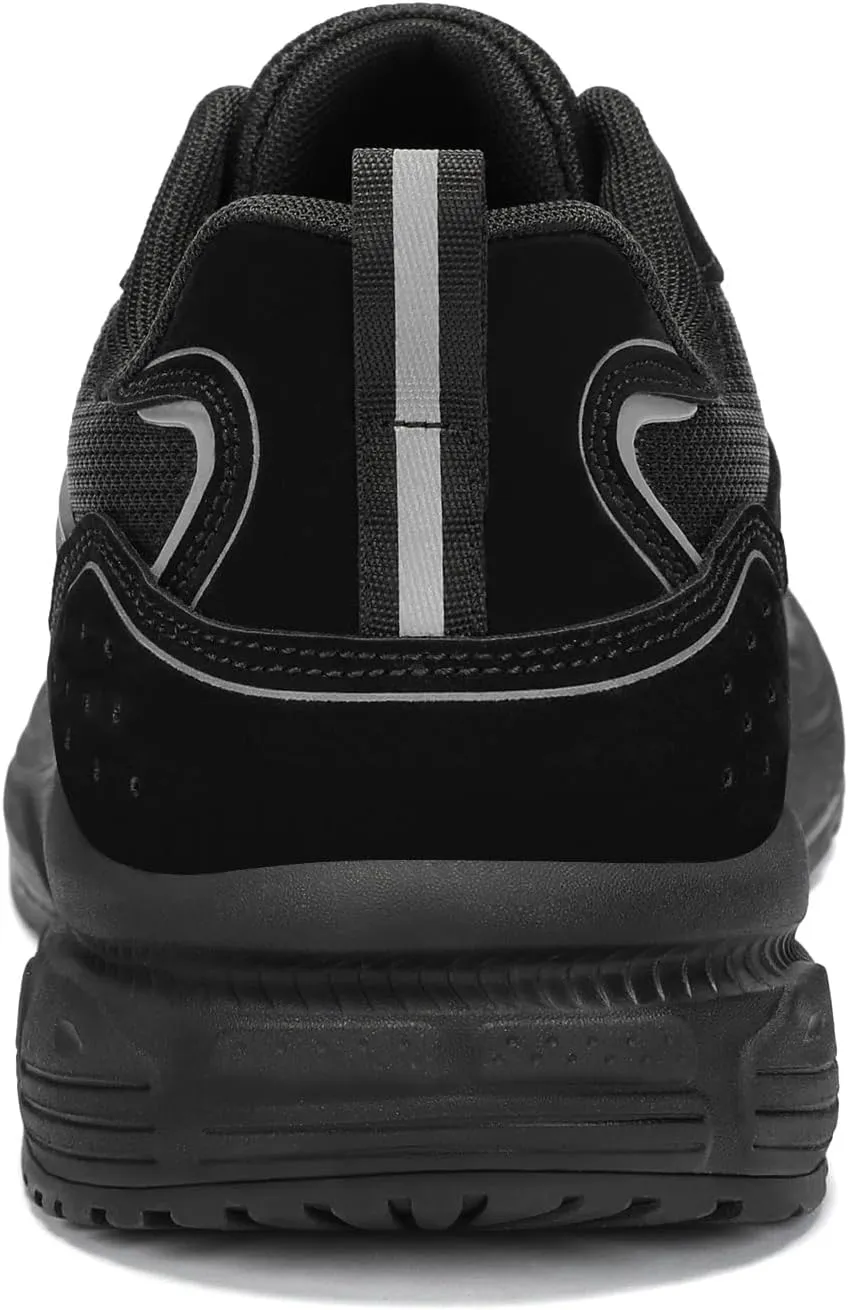 Kricely Men's Walking Shoes Breathable Tennis Running Shoes Lace Up Non Slip Sneakers Athletic Gym Sports Shoes for Men