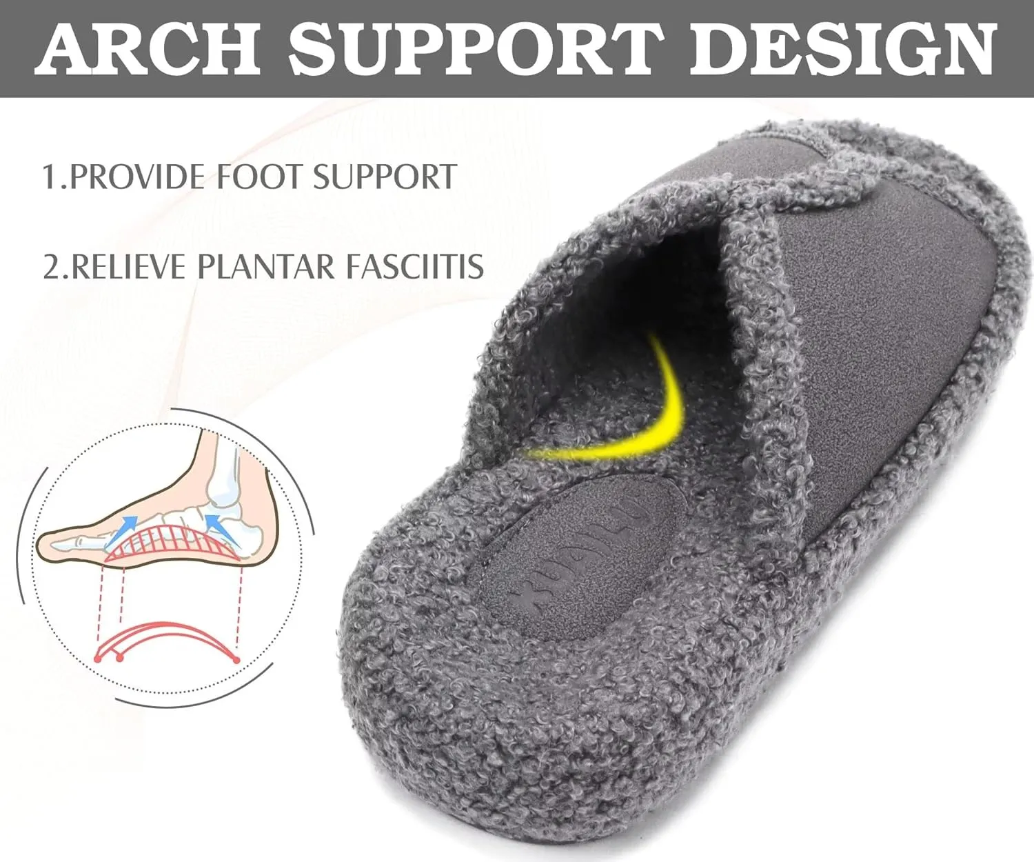 KUAILU Women Cozy Slippers Comfortable Suede Faux Fluff Warm Sherpa Lining House slippers for ladies Bedroom Memory Foam Cushioned Orthotic Open Toe Slides Thick Hard Sole Indoor&Outdoor (US Size 5-11)