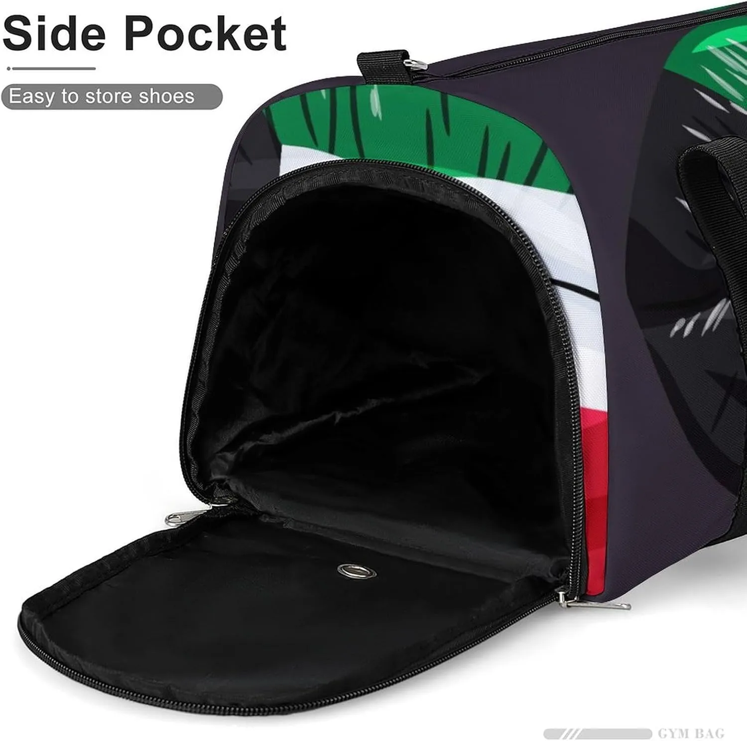 Kuwait Flag Lips Sports Duffel Bag with Waterproof Shoe Compartment for Gym and Travel