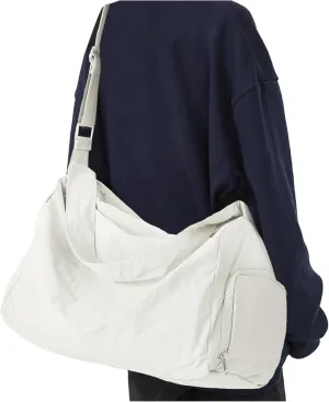 Large Gym Bag for Women Lightweight Carry on Gym Tote Bag, Workout Sport Duffle Bag with Shoe Compartment,Crossbody Shoulder Travel Bag for Swim, Yoge, Dance