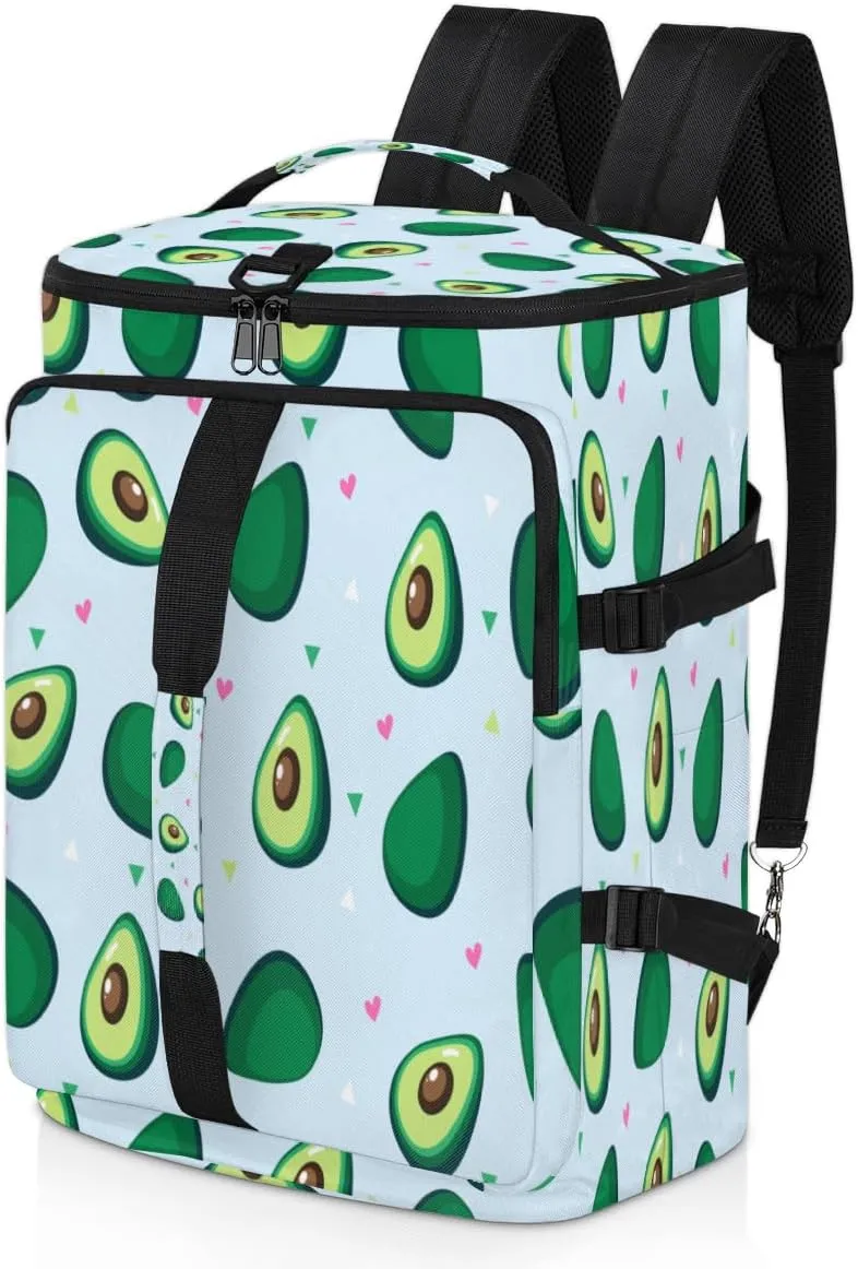 Large Sports Gym Bag With Shoe & Laptop Compartment 47L Waterproof Travel Duffel Bags for Men Women Avocado Theme Luggage Backpack Duffle Bag