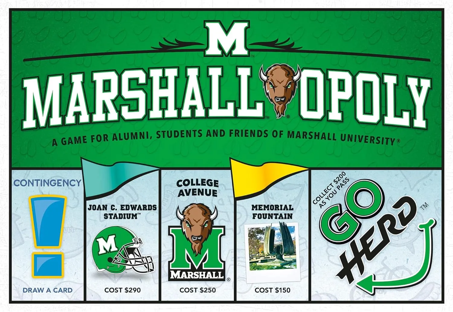 Late For The Sky: Marshall-Opoly - University Themed Family Board Game, Opoly-Style Game Night, Traditional Play Or 1 Hr Version, Ages 8 , 2-6 Players