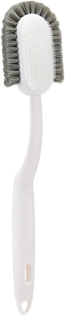 Laundry Long Handle Bathroom Cleaning Brush Soft Bristle Shoe Cleaning Brush Electric Outdoor Shoe Scraper Cleaner Brush Portable White