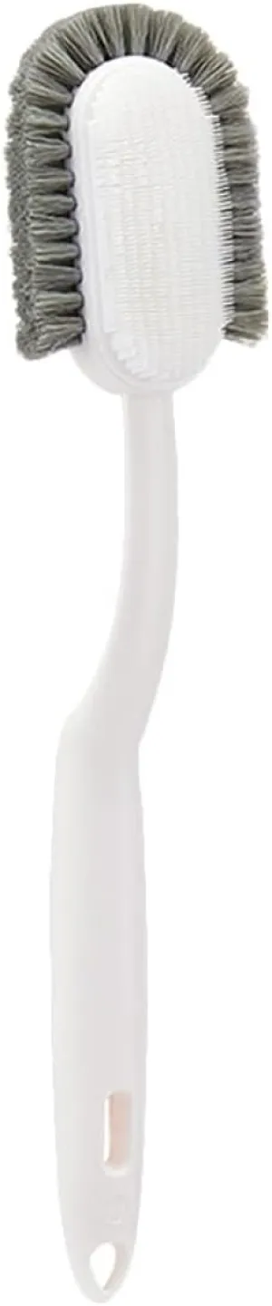 Laundry Long Handle Bathroom Cleaning Brush Soft Bristle Shoe Cleaning Brush Electric Outdoor Shoe Scraper Cleaner Brush Portable White