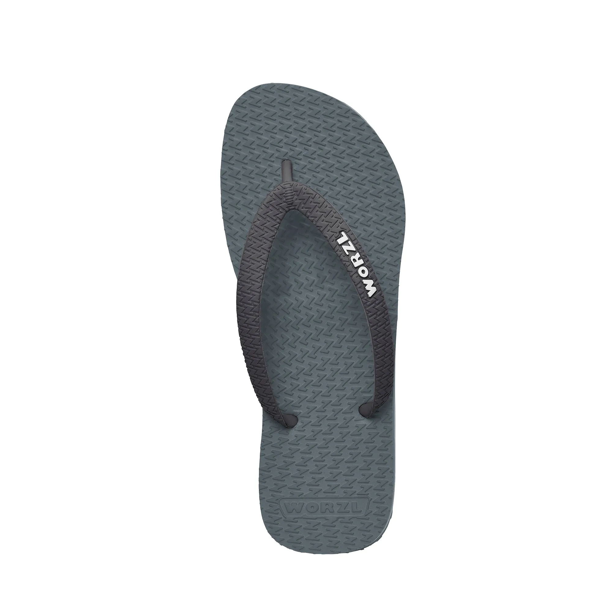 LIGHT GREY - Kids non plastic, biodegradable, rubber flip flops made in the UK.