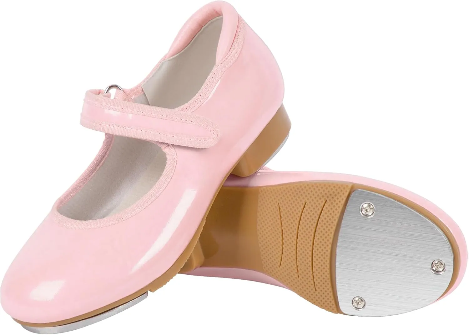 Linodes Easy Strap Tap Shoe Dance Flats for Girls and Boys (Toddler/Little Kid/Big Kid)