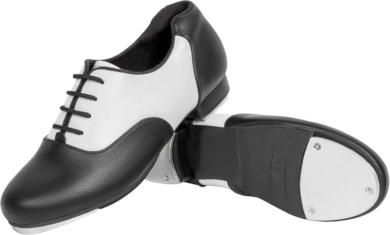 Linodes PU Leather Lace Up Tap Shoe Dance Shoes for Women and Men's Dance Shoes Colorful