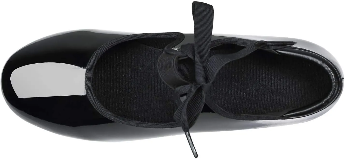 Linodes Unisex PU Leather/Patent Ribbon Tie Tap Shoe Dance Shoes for Women and Men's Dance Shoes-601