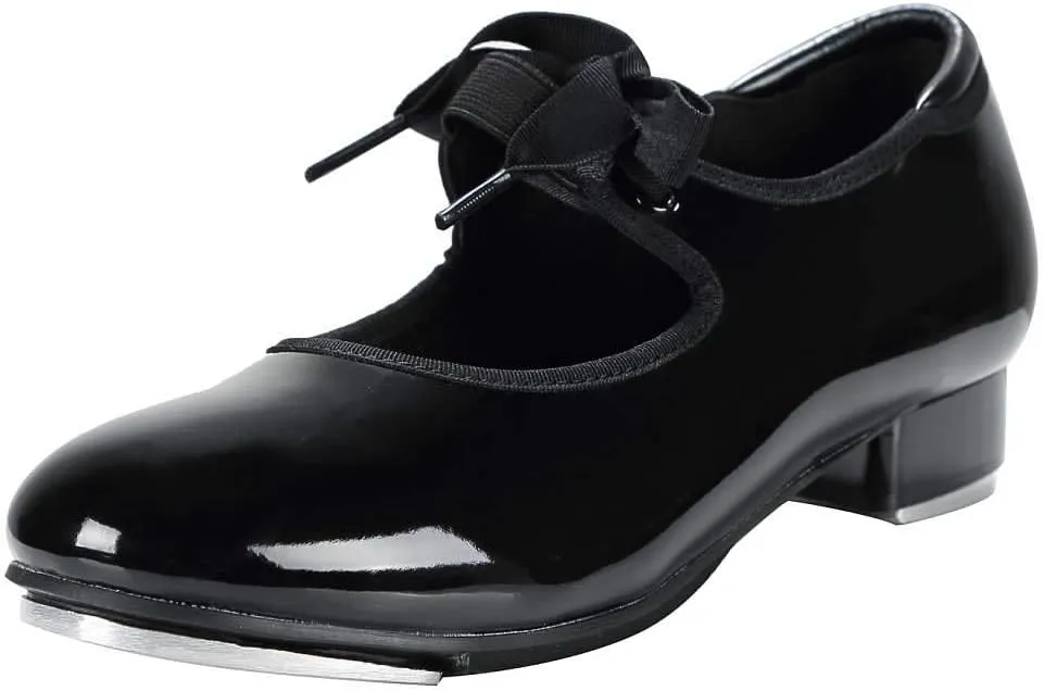 Linodes Unisex PU Leather/Patent Ribbon Tie Tap Shoe Dance Shoes for Women and Men's Dance Shoes-601