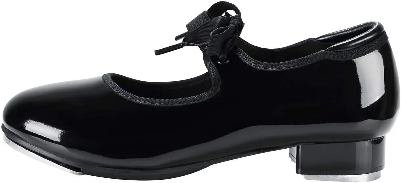 Linodes Unisex PU Leather/Patent Ribbon Tie Tap Shoe Dance Shoes for Women and Men's Dance Shoes-601
