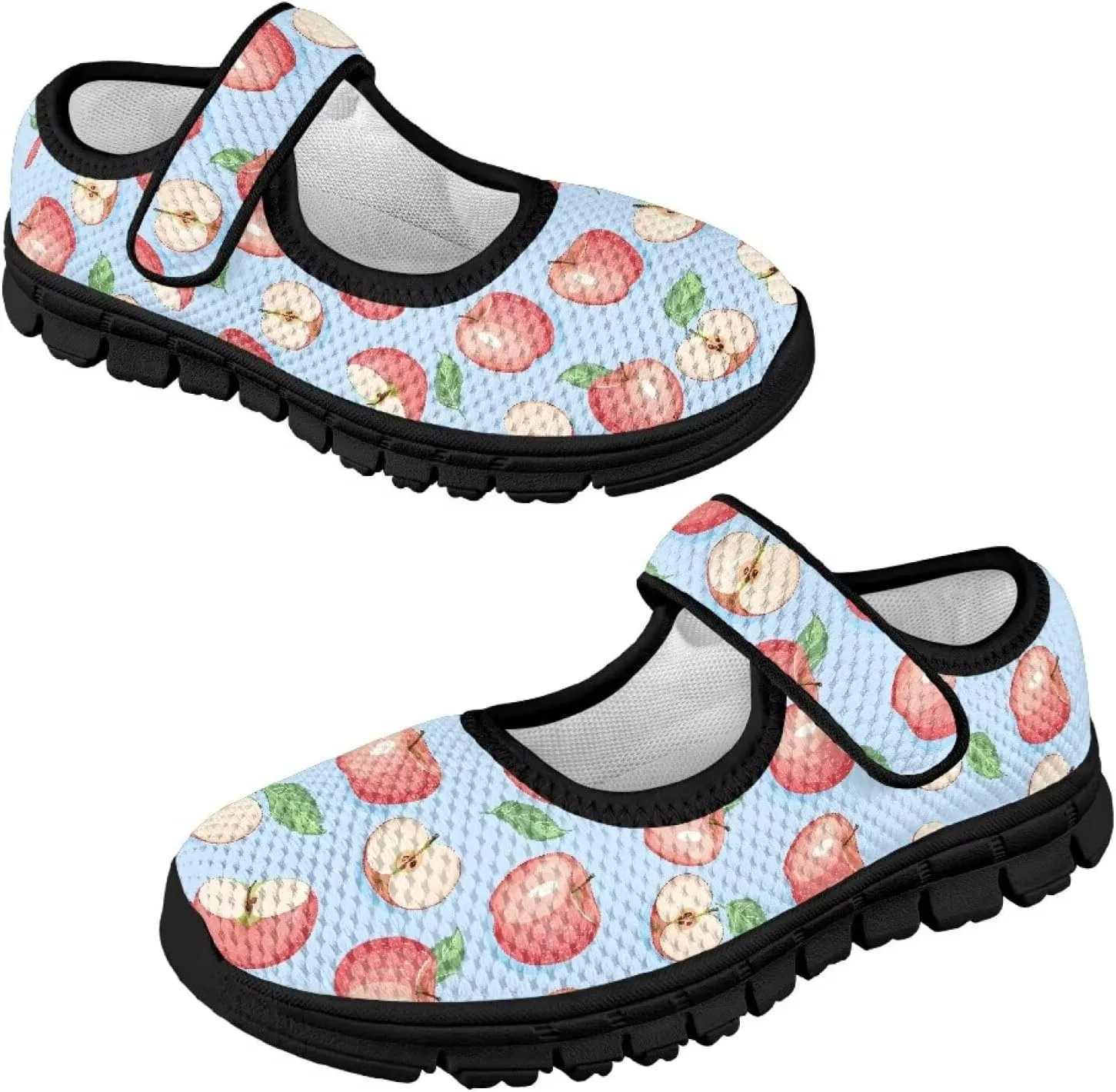Little Girls Cute Uniform Shoes,Mary Jane Flats Shoes for Back School,Comfort Barefoot Shoes,Black Sole Size 11 to 15