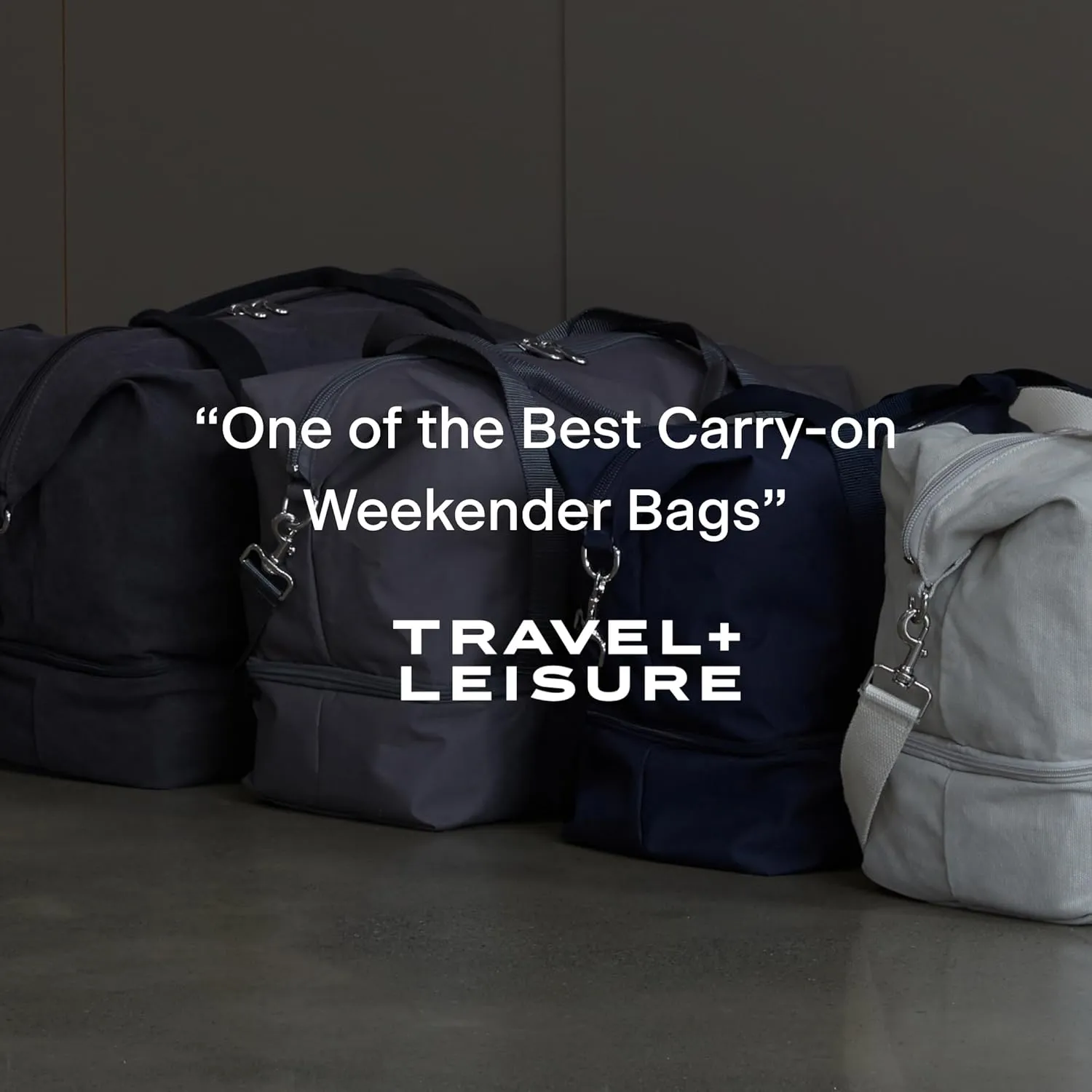 Lo & Sons Catalina Deluxe Weekender - Recycled Poly Small Capacity (40L) Travel Duffel With Shoe Compartment, Luggage Sleeve, Padded Strap | Versatile Durable Bag For Women, Men for Weekend, Carry On