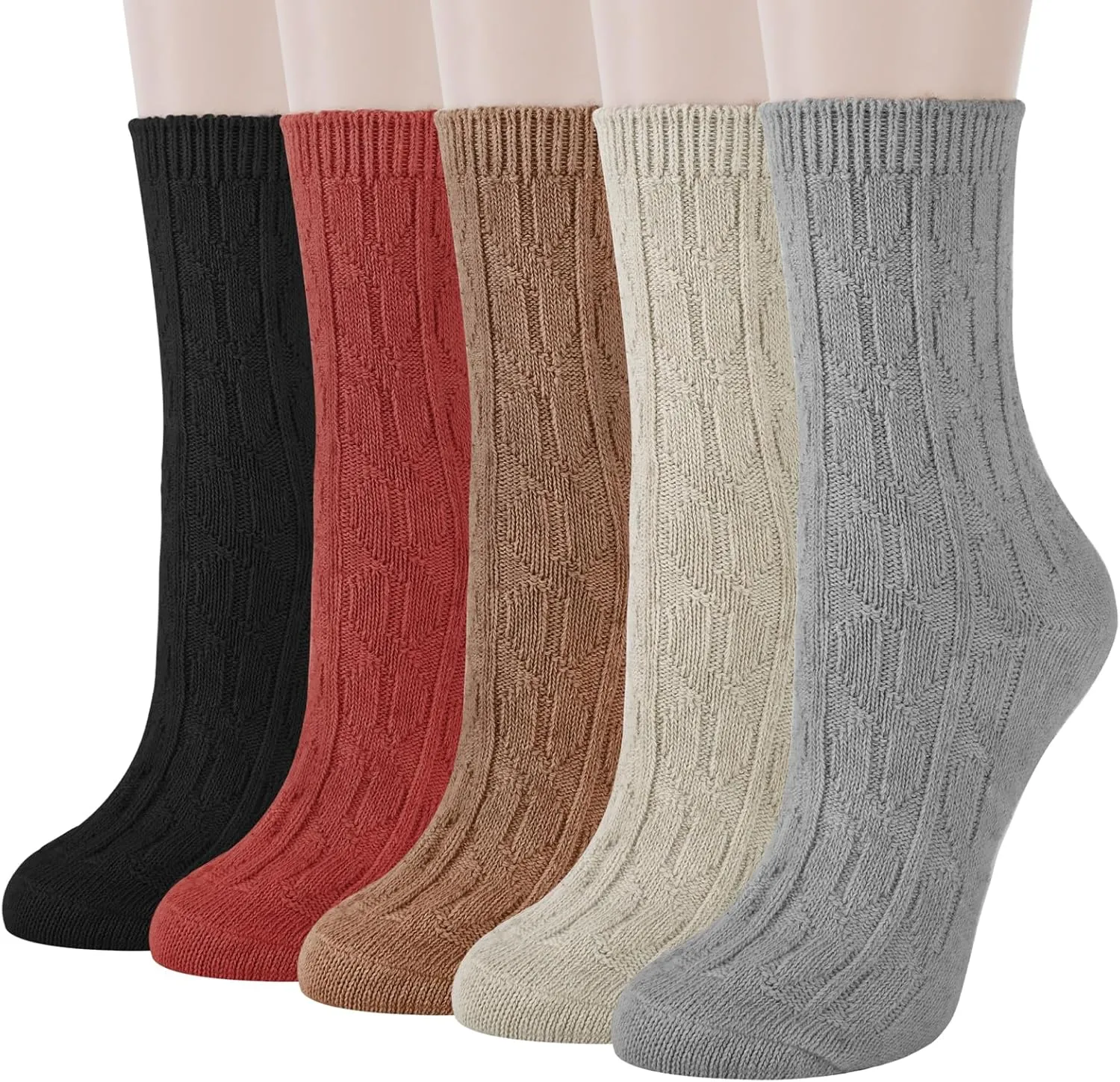 Loritta Wool Socks for Women Warm Winter Socks Thick Knit Soft Cabin Cozy Crew Boot Sock Gifts