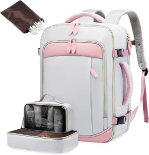 LOVEVOOK Travel Backpack for Women, 40L Carry On Backpack with 3 Packing Cubes,TSA Personal Item Travel Bag Airline Approved, Water Resistant Weekender Overnight Luggage Daypack, Fits 17 Inch Laptop