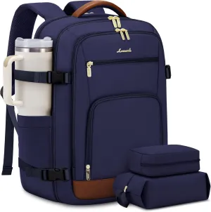 LOVEVOOK Travel Backpack For Women Flight Approved, 40L Large Carry On Backpack, Personal Item Travel Bag for Airplanes, Business 17 Inch Laptop Backpack, Weekender Overnight Daypack, With 2 Cubes